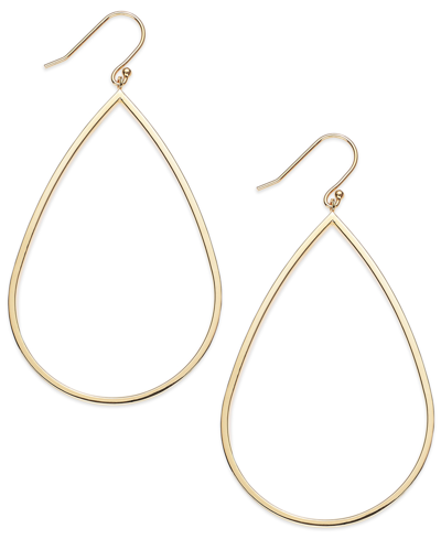 Macy's 14k Gold Vermeil Earrings, Teardrop Dangle Earrings (also In Sterling Silver) In Gold Over Silver