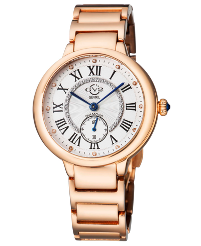 Gv2 By Gevril Women's Rome Swiss Quartz Rose Gold-tone Stainless Steel Watch 36mm