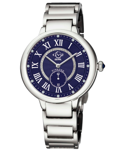 Gv2 By Gevril Women's Rome Swiss Quartz Silver-tone Stainless Steel Watch 36mm