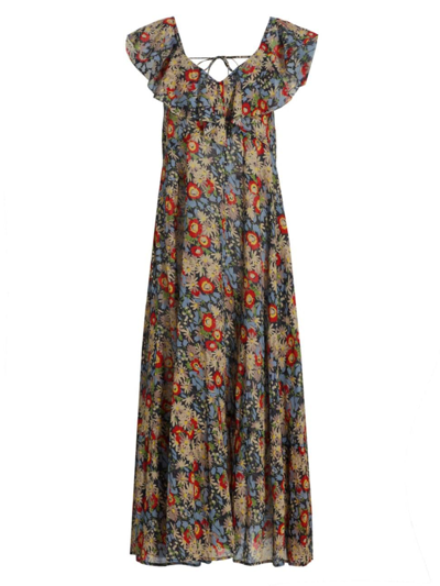 The Great Women's The Geranium Floral Maxi Dress In Twilight Floral