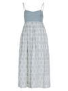 The Great Women's The Camelia Eyelet Maxi Dress In Blue