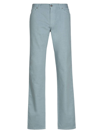 Zegna Men's Garment-dyed Cotton-blend Pants In Blue