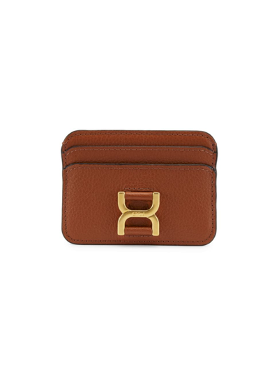 Chloé Women's Marcie Leather Cardholder In Tan