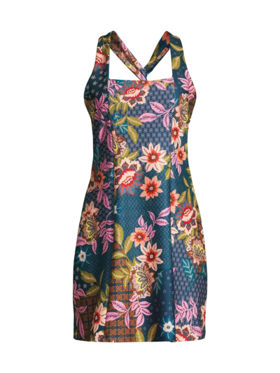 Johnny Was Delfino Twist Back Dress In Multi In Neutral