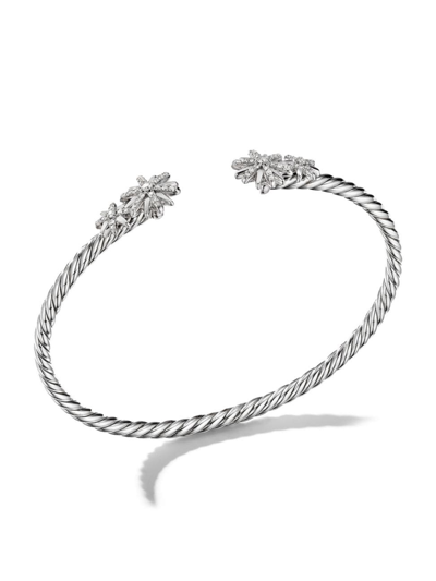 David Yurman Women's Starburst Cable Bracelet In Sterling Silver In Diamond