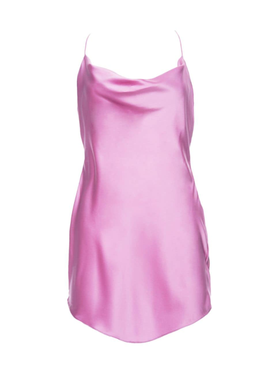 Ser.o.ya Pracilla Silk Mini Dress In Rose Bud