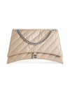 Balenciaga Women's Crush Large Chain Quilted Bag In Brown