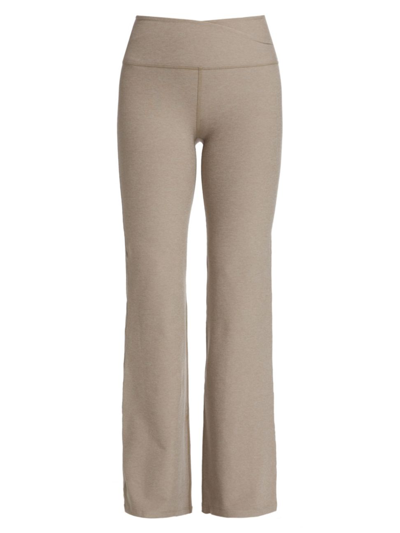 Beyond Yoga Spacedye At Your Leisure Bootcut Trousers In Birch Heather