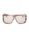 Max Mara Women's Eileen 60mm Rectangular Sunglasses In Neutral