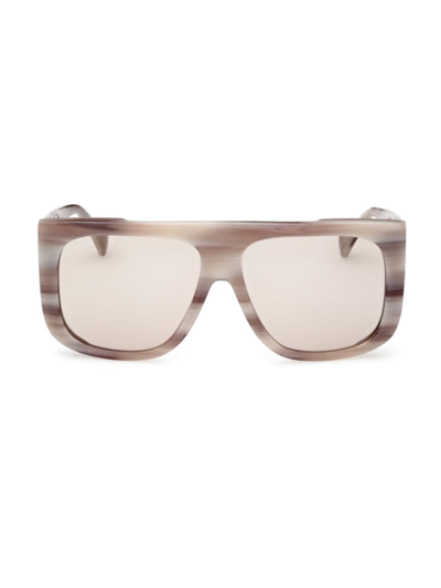 Max Mara Women's Eileen 60mm Rectangular Sunglasses In Neutral