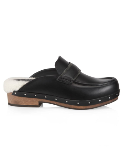 Brunello Cucinelli Monile Clogs In Black