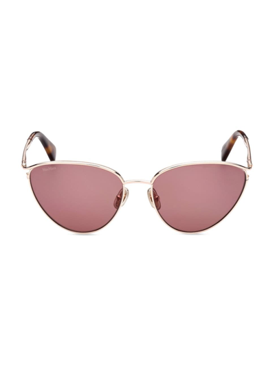 Max Mara Women's 56mm Cat Eye Sunglasses In Brown