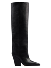 Paris Texas Black Texture-effect Leather Boots In Black