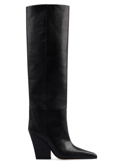 Paris Texas Jane 90mm Leather Knee-high Boots In Black