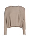 Beyond Yoga Featherweight Daydreamer Pullover In Birch Heather