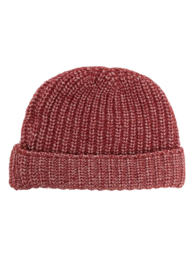 Eleventy Ribbed-knit Beanie In Red
