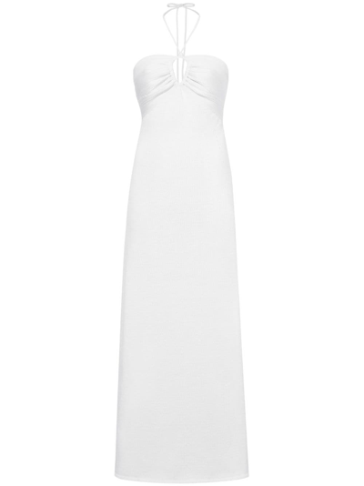 Proenza Schouler Fine-knit Halterneck Dress In White