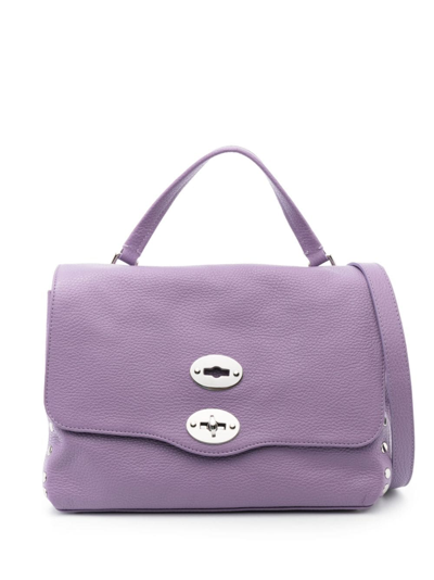 Zanellato Baby Postina Leather Tote Bag In Purple