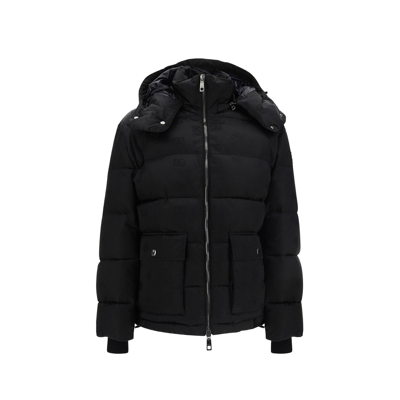 Dolce & Gabbana Logo Padded Jacket In Black