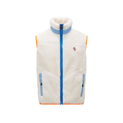 Moncler Logo-patch Fleece Vest In White