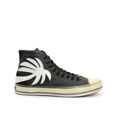 Palm Angels High-top Vulcanized Sneakers In Black