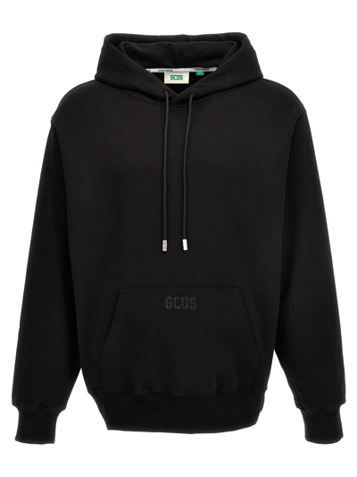 Gcds Black Sequin Logo Hoodie