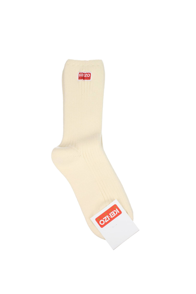 Kenzo Socks Cotton Beige