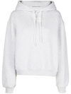 Alexander Wang Essential Terry Hoodie With Puff Paint Logo Clothing In White