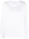 Alexander Wang Raised-logo Long-sleeve T-shirt In White