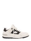 AXEL ARIGATO 'AREA CLOUD' BLACK AND WHITE LOW TOP trainers WITH LAMINATED LEATHER IN LEATHER BLEND MAN