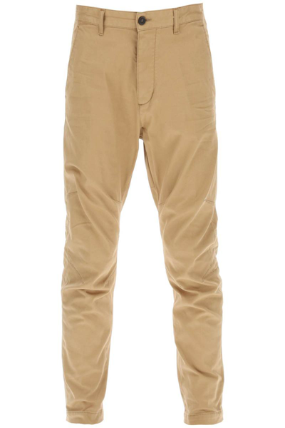 Dsquared2 Mid-rise Tapered Trousers In Brown