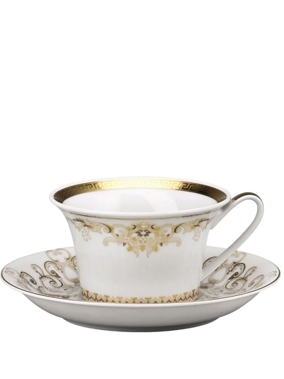 VERSACE MEDUSA GALA TEACUP AND SAUCERS (SET OF 6)