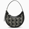 Marine Serre Crescent Moon Half-moon Bag In Black