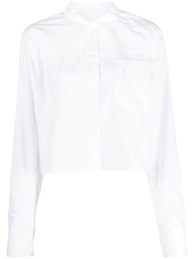 Remain Birger Christensen Remain Poplin Cropped Shirt In White