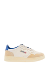 AUTRY WHITE 'MEDALIST SUPER VINTAGE' LOW SNEAKERS WITH SUEDE DETAILS IN LEATHER MAN