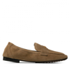 Tory Burch River Rock Suede Flat Shoes In 037