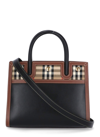 BURBERRY VINTAGE CHECKED TITLE MINI TOTE BAG