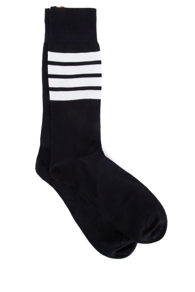Thom Browne 4-bar Crew Socks In Black