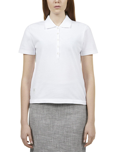 Thom Browne Rwb Stripe Polo Shirt In White