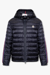 Moncler Agout Logo-patch Puffer Jacket In Blu