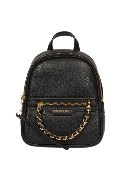 Michael Kors Elliot Extra Small Convertible Gold Zip Messenger Backpack