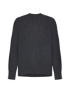 Alexander Mcqueen Jacquard-trimmed Wool Sweater In Charcoal