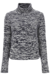 Tom Ford Turtleneck Sweater In Black Chalk (white)