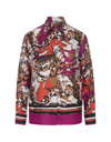 Roberto Cavalli Satin-finish Cheetah-print Shirt In Multicolore