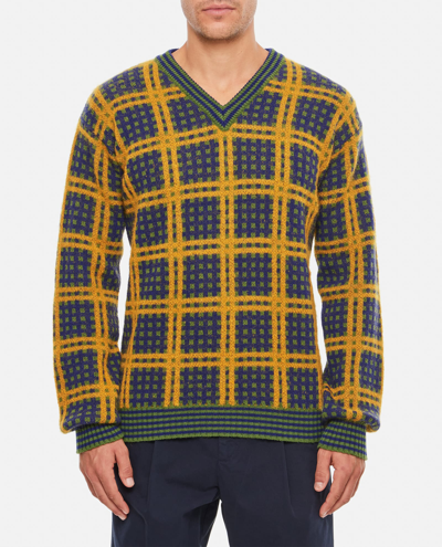 Marni V Neck Sweater In Multicolor