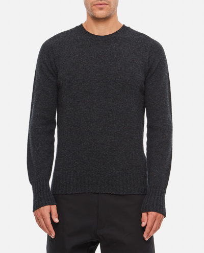 Drumohr Crewneck Wool Sweater In Grey