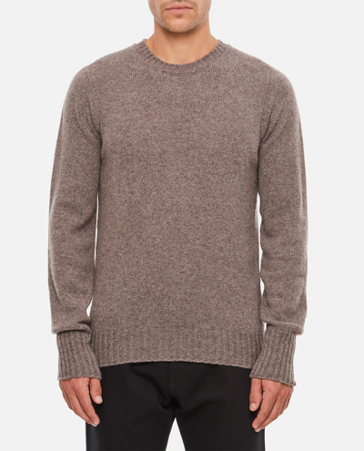 Drumohr Crewneck Wool Sweater In Grey