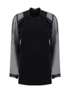 Sacai Layered Tank Top In Black