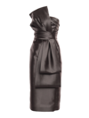 Alberta Ferretti Midi Dress In Black