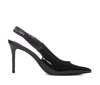 Versace Jeans Couture Patent-finish 90mm Slingback Pumps In Black